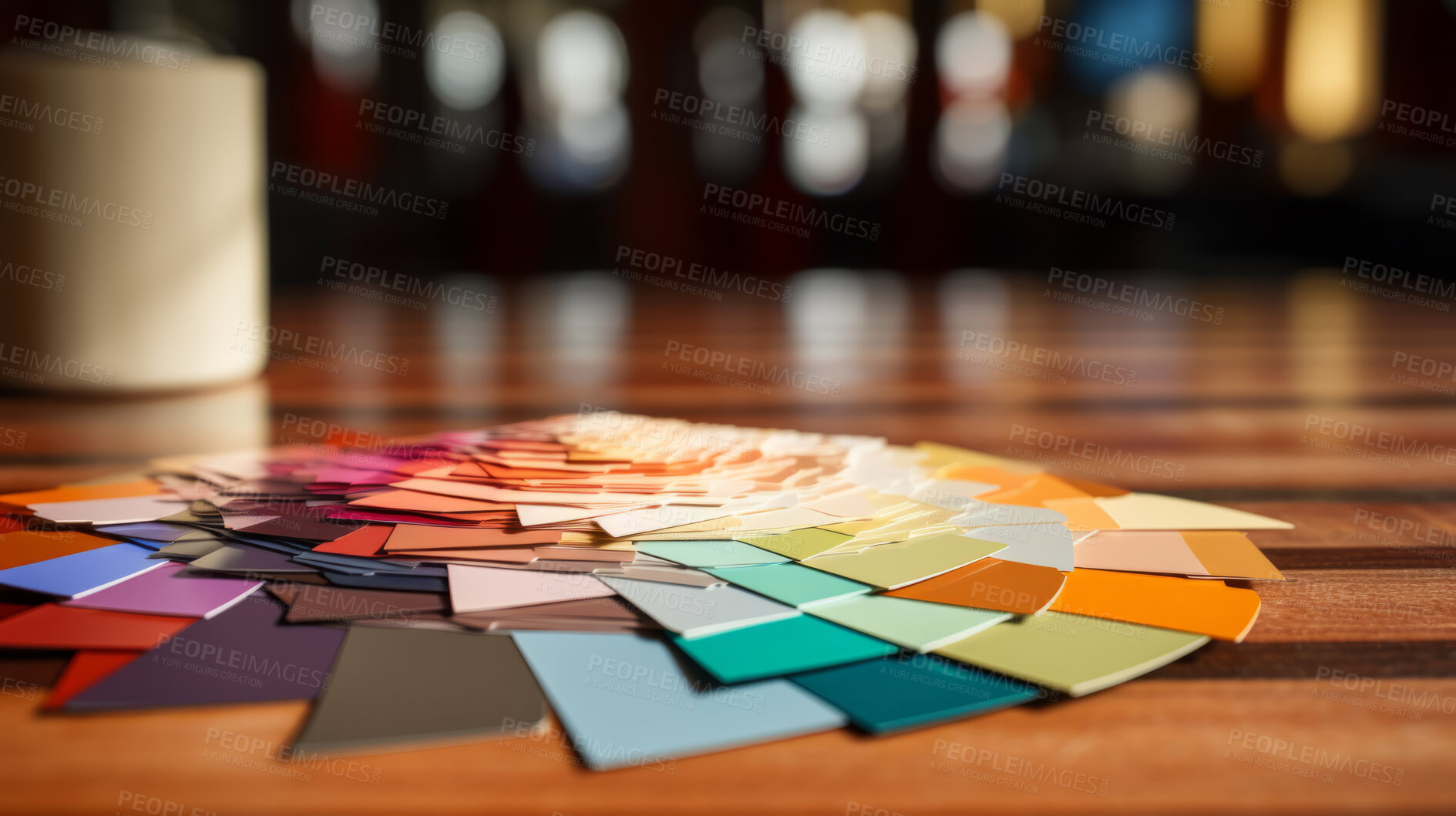 Buy stock photo Bright color palette combination. Paint sample for wall or painting