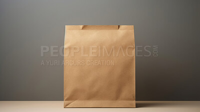 Buy stock photo Brown shopping paper bag Mock-Up and Blank for your text or design