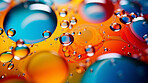 Oil and water abstract background. Colorful mix of oil and liquid bubbles.