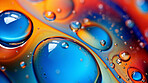 Oil and water abstract background. Colorful mix of oil and liquid bubbles.