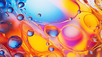 Oil and water abstract background. Colorful mix of oil and liquid bubbles.