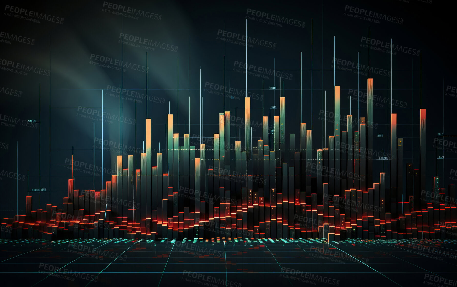 Buy stock photo Stock exchange software of finance and economy graphs.