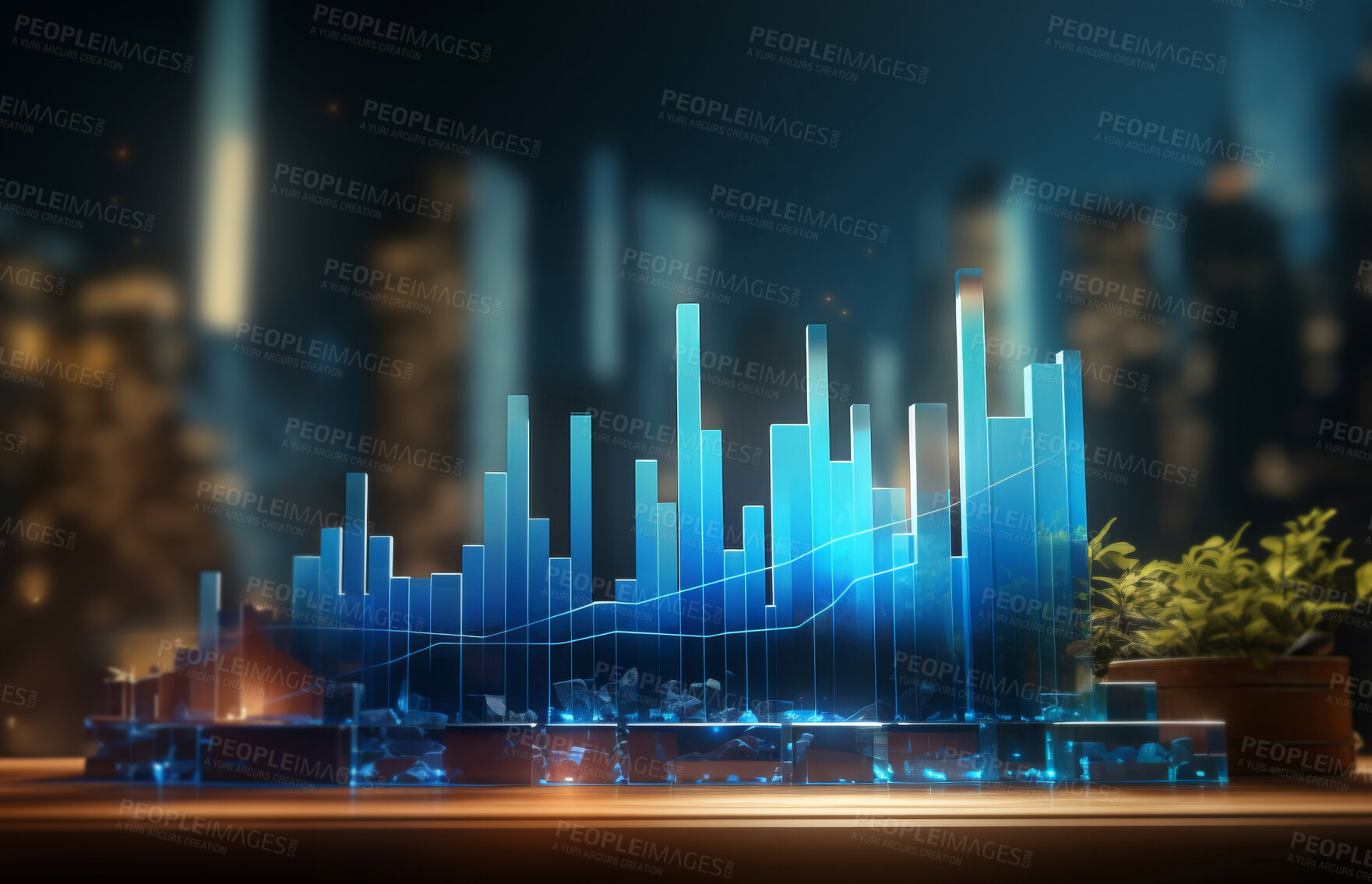 Buy stock photo City scape with Stock exchange graphs. Finance, business concept.