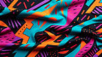 Colorful 80s or 90s Retro pattern, shapes and design for print, textile or background