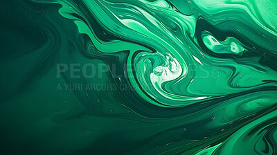 Green marble paint liquid flow effect. Abstract marble background pattern