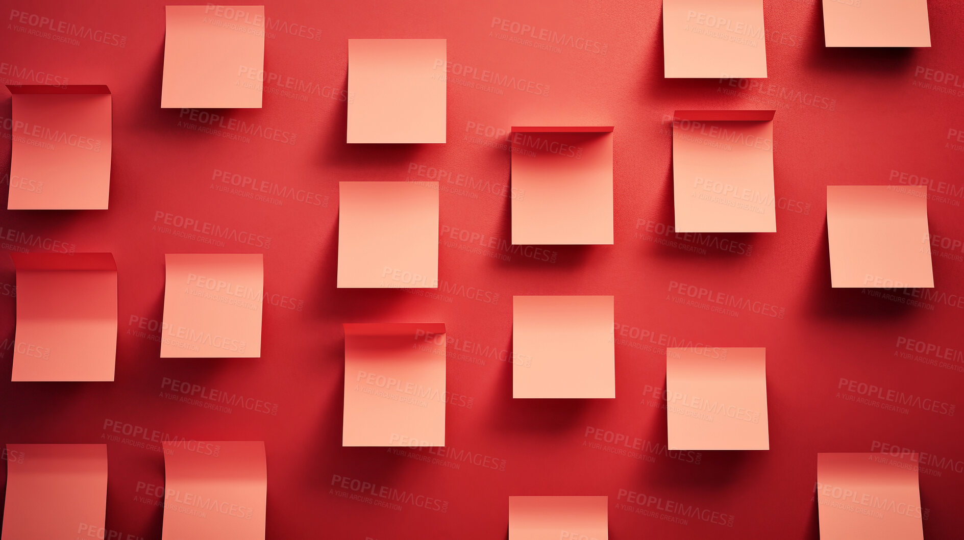 Buy stock photo Red sticky notes. Design post it for work memo reminders, business planning and scheduling