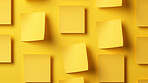 Yellow sticky notes. Design post it for work memo reminders, business planning and scheduling