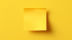 Yellow sticky note. Design post it for work memo reminders, business planning and scheduling