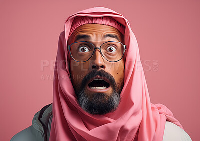 Buy stock photo Model in traditional religious clothes. Studio expression. Religion concept.