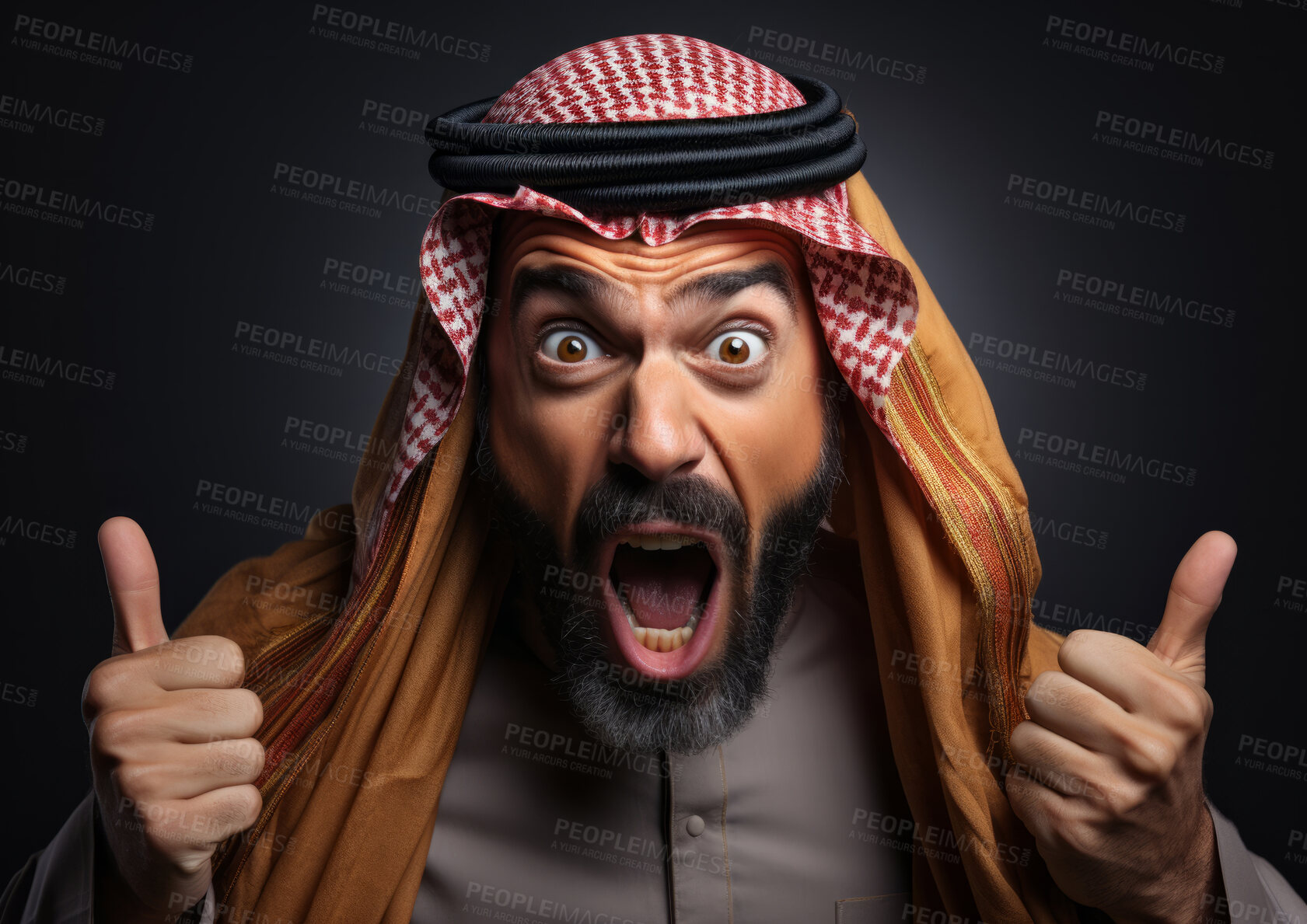 Buy stock photo Model in traditional religious clothes emotionally charged. Religion concept.