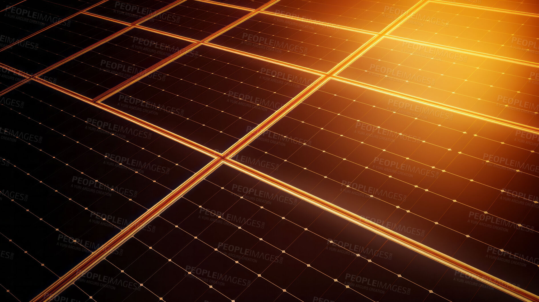 Buy stock photo Solar panel close-up view and panel cells. Clean energy, renewable energy concept