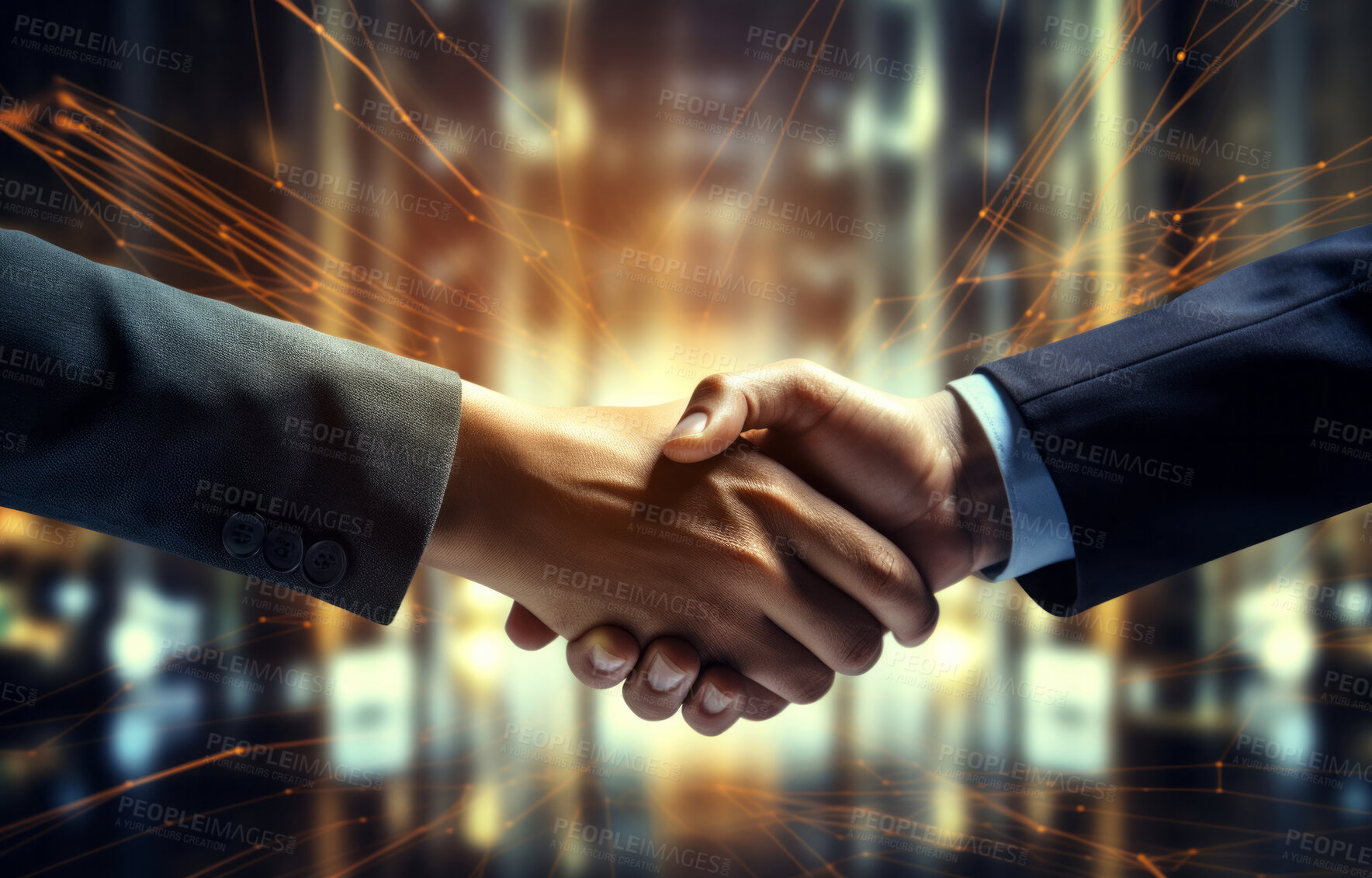 Buy stock photo Business partners shake hands. Success, building project agreement. Construction concept.