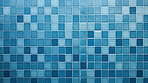 Blue ceramic tile wall or floor background. Design wallpaper copyspace