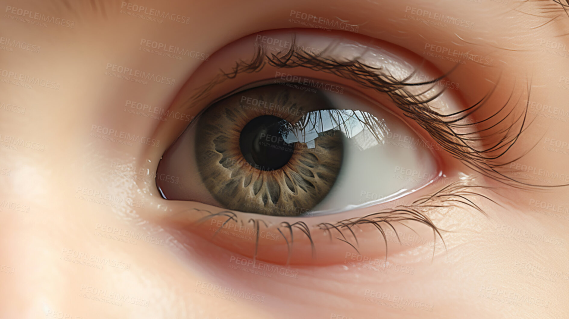 Buy stock photo Close-up of a toddler's eye. Macro eye for pediatric ophthalmology and eye health