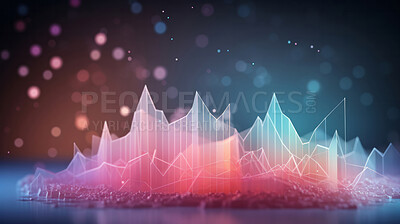 Buy stock photo Colourful, digital financial chart graphs. Abstract data concept.Colourful, digital financial chart and graphs. Abstract data concept.