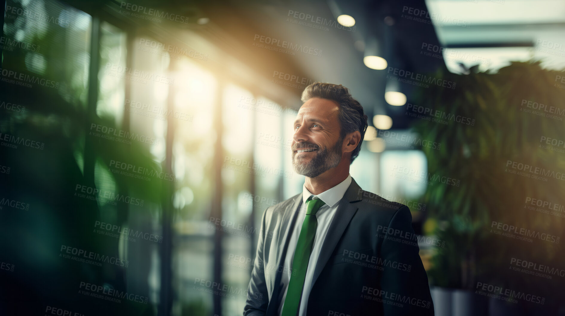 Buy stock photo Portrait of businessman, ceo, manager or designer for sustainable architecture