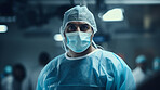 Surgeon or doctor in the operating hospital room -performing an operation