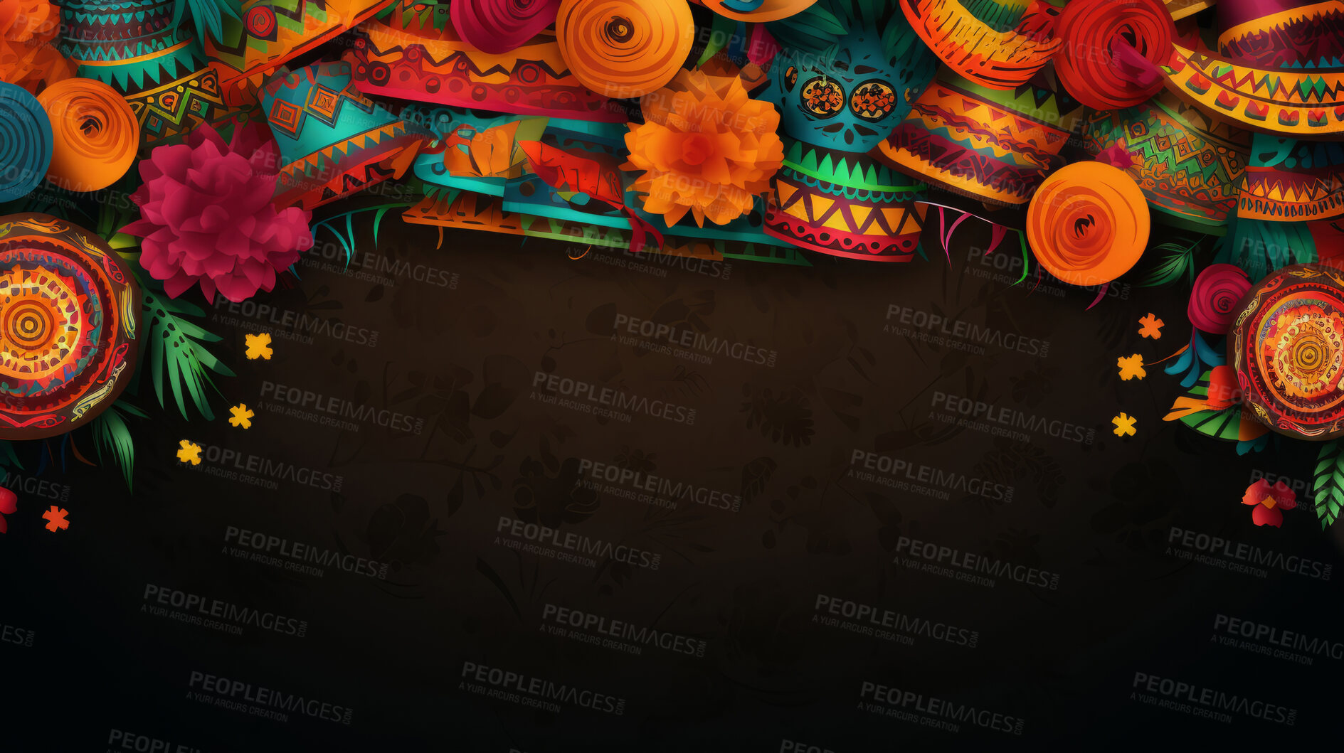 Buy stock photo Mexican Cinco de Mayo holiday background. Traditional party celebration concept