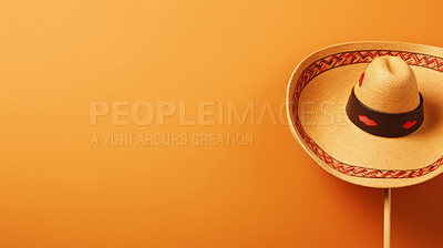 Mexican flatlay concept with copyspace. Creative advertising background