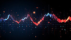 Statistical information and futuristic financial trading chart. Information graph