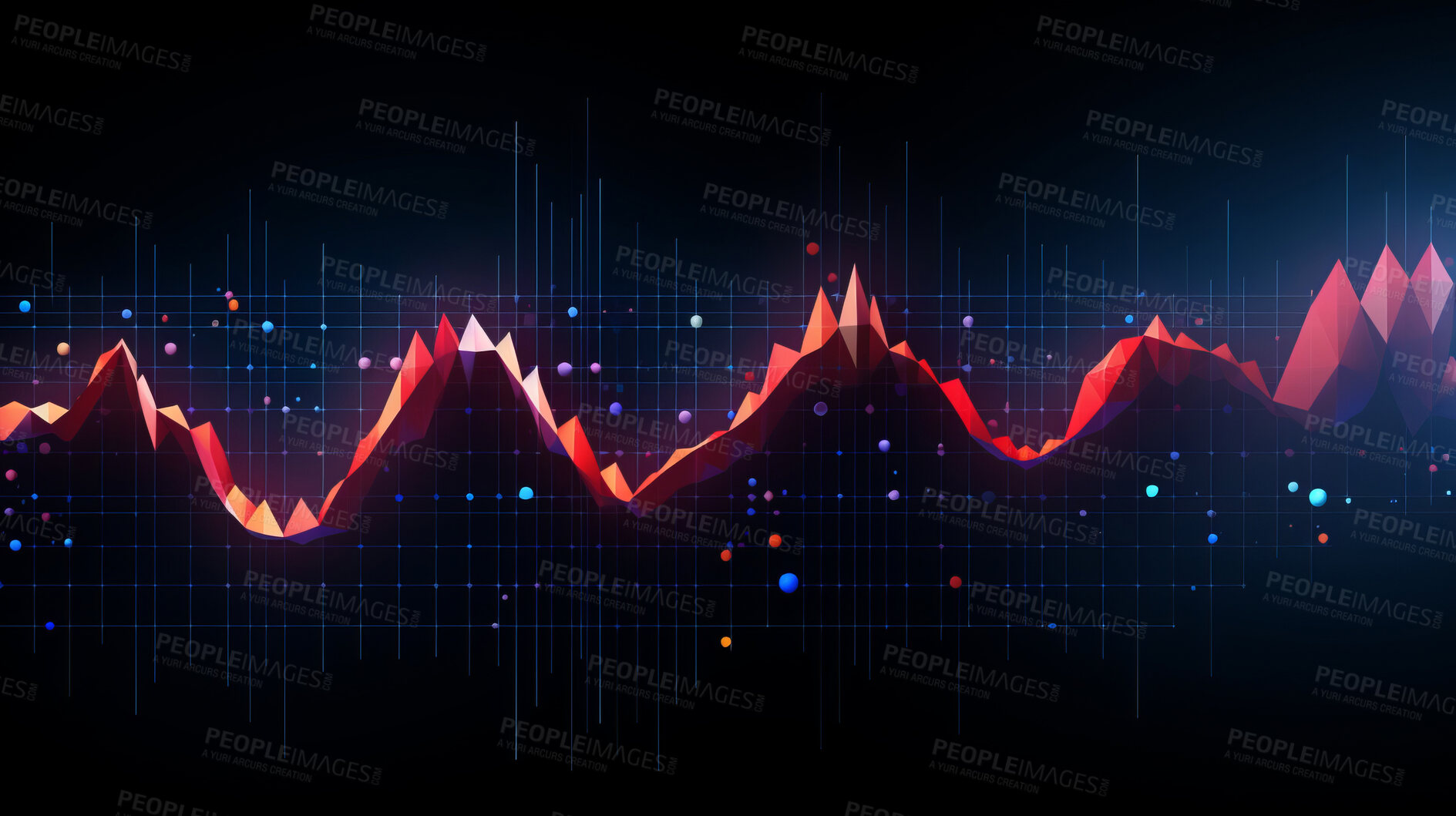 Buy stock photo Statistical information and futuristic financial trading chart. Information graph