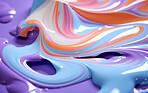 Vibrant 3d liquid paint swirls. Abstract background concept.