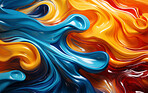 Vibrant 3d liquid paint swirls. Abstract background concept.