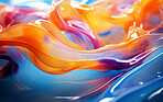 Vibrant 3d liquid paint swirls. Abstract background concept.