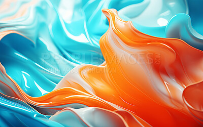 Vibrant 3d liquid paint swirls. Abstract background concept.