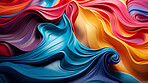 Colorful vibrant, flowing 3d illustration. Abstract background concept.