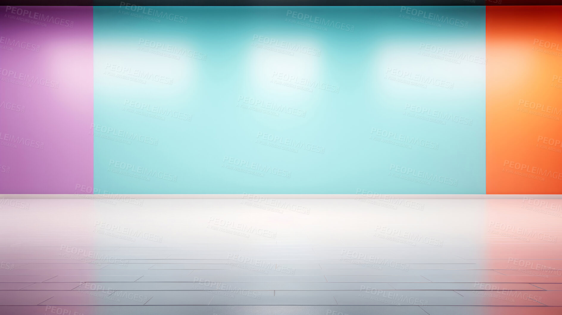 Buy stock photo Minimal abstract empty interior background. Colourful walls.