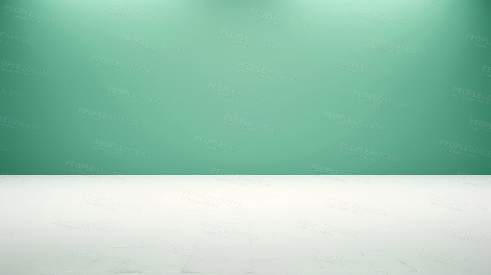 Buy stock photo Minimal abstract empty interior background. Colourful walls, wooden floor.