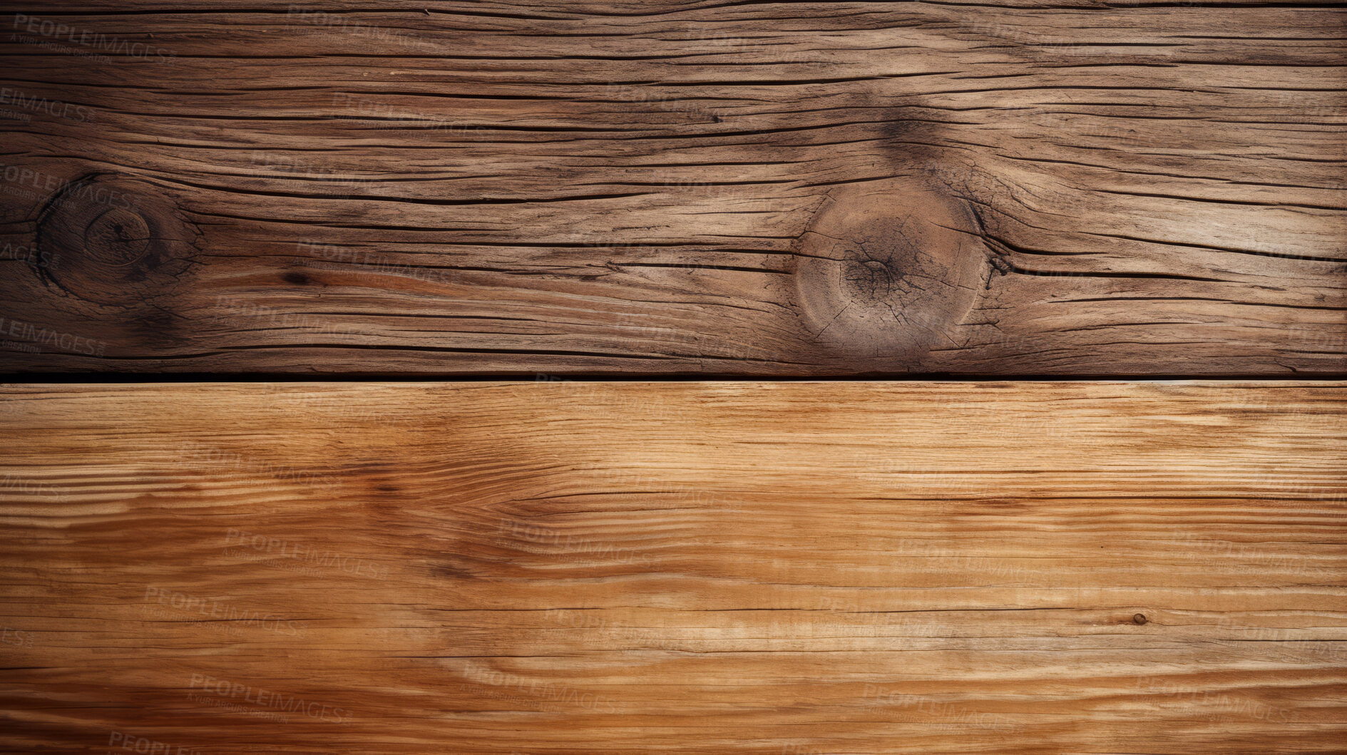 Buy stock photo Brown wood table, wall or floor background, wooden texture. Copy space.