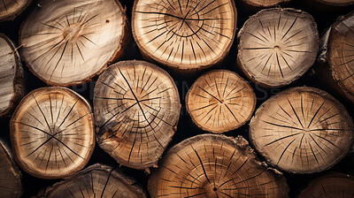 Brown wood logs , wallpaper background, wooden texture. Copy space.