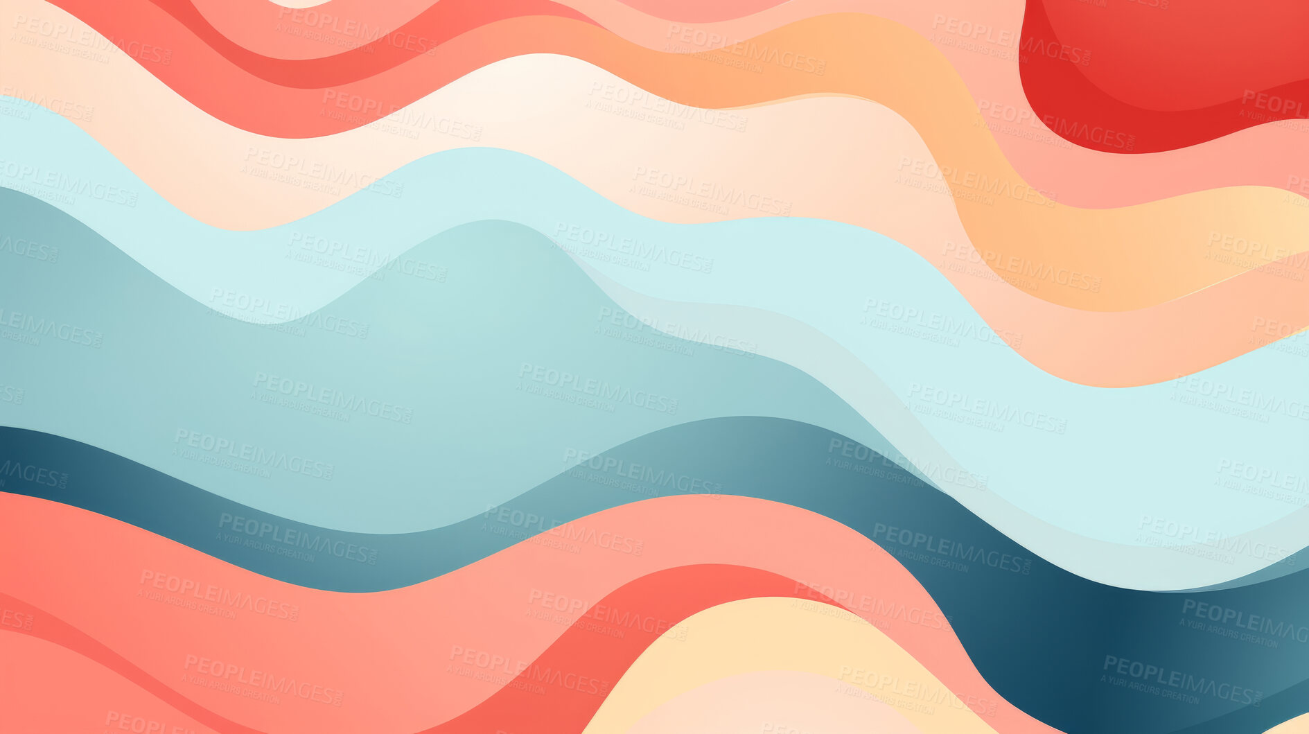 Buy stock photo Pastel colour, wave pattern. Abstract trendy background texture.