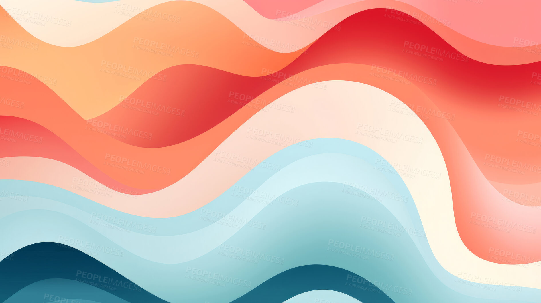 Buy stock photo Pastel colour, wave pattern. Abstract trendy background texture.