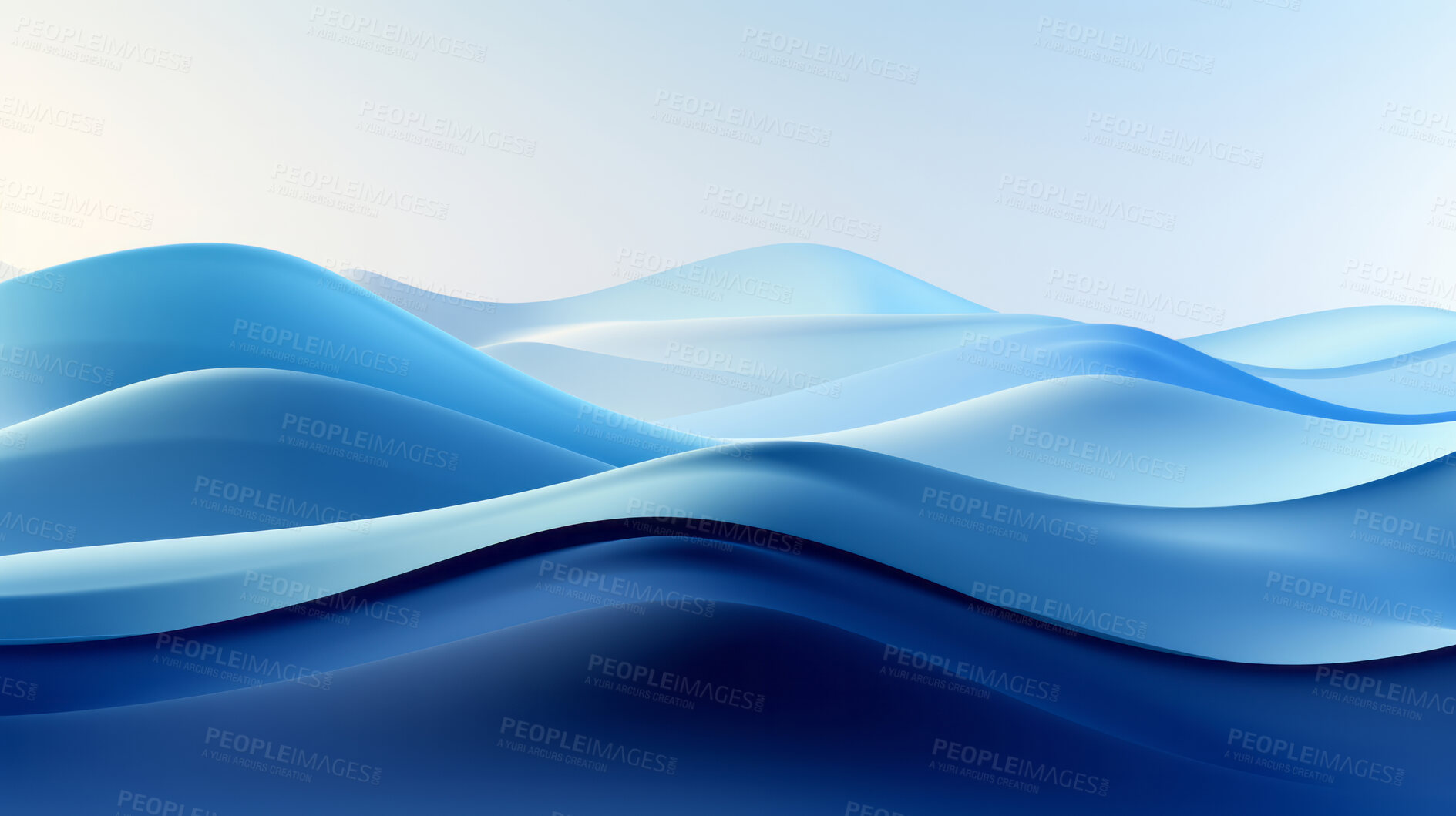 Buy stock photo Three dimensional waveform background. Ocean wave. Abstract concept.