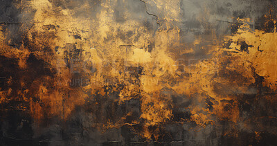 Buy stock photo Grungy gold wall abstract background texture.