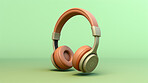 3D render of a headset, for radio, music, live streaming and recording music