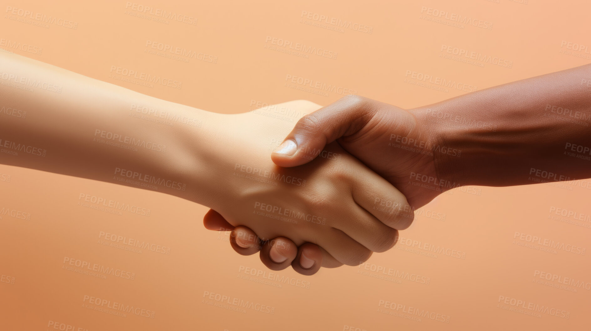 Buy stock photo Businessman handshake for teamwork of business deal and success, celebration partners