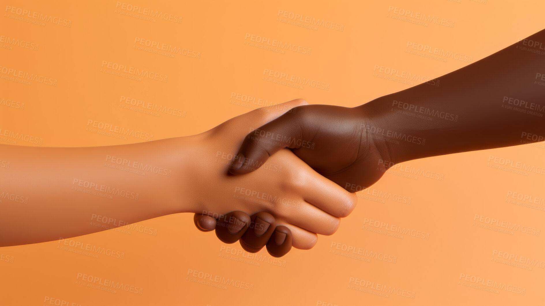 Buy stock photo Businessman handshake for teamwork of business deal and success, celebration partners