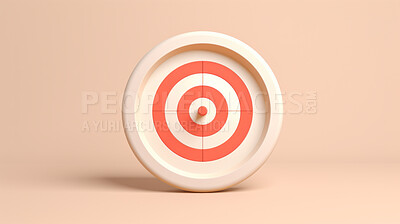 Target icon for seo or target marketing symbol against a beige background