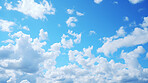 View of Clouds against blue sky. Background, wallpaper. Copy space concept.