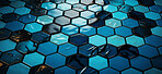 Glossy geometric hexagonal abstract background. Honeycomb pattern concept.