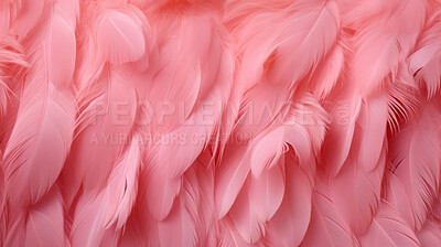 Closeup pink feathers creative banner. Abstract art texture detail background