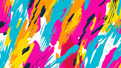 Colorful abstract art doodle shape seamless pattern. Creative shapes background.