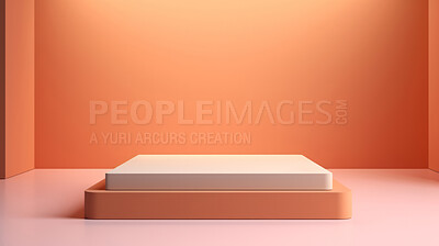 Minimal abstract background for product presentation. Square podium space