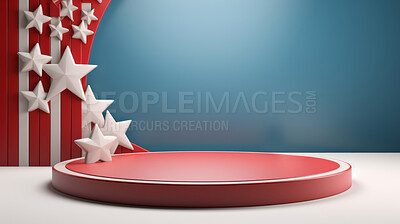 Buy stock photo Minimal abstract background for product presentation. Podium space for USA