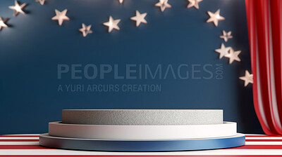 Minimal abstract background for product presentation. Podium space for USA