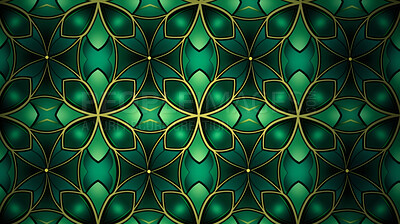 Green ceramic tiles decorative design, illustration for floor, wall, kitchen interior, textile